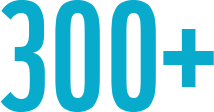 300+